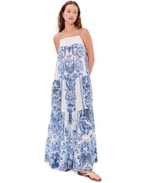 CAMILLA Tiered Maxi Dress - Blue