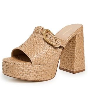 Larroude Dolly Verona Mules - Natural