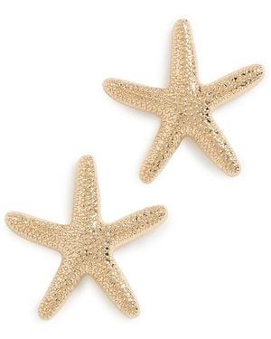 Ettika Statement Starfish Stud Earrings - White