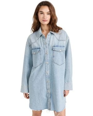 Agolde Jessa Shirt Dress - Blue