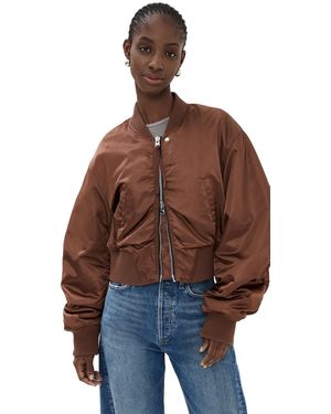 Agolde Agode Jett Bober Jacket Gingernap - Brown