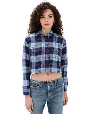 ASKK NY Crosby Flannel Shirt - Blue