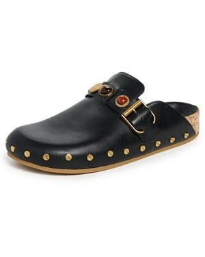 Veronica Beard Fern Charm Clogs - Black