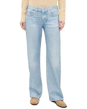 Rag & Bone Rb Miramar Terry Cam Low Rise Full Length Pants - Blue