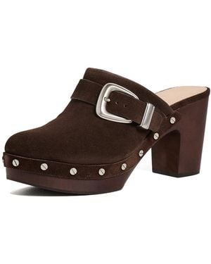 Veronica Beard Larken Clogs - Brown