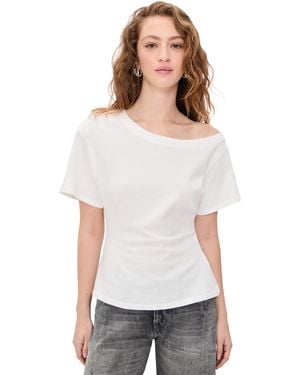 EB DENIM Elena Off Shoulder Tee - White