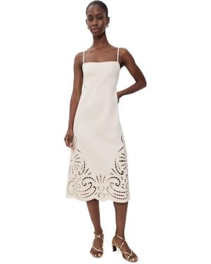 Ulla Johnson The Jane Eyelet Denim Dress - White