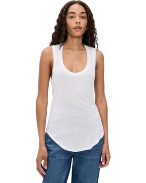 ATM Modal Jersey V-Neck Tank - White