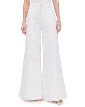 DL1961 Lucila Ultra Wide Leg High Rise Jeans - White