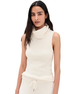 Splendid X Cellajaneblog Turtleneck Tank Sweater - Natural