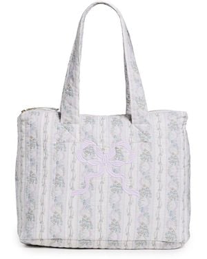 LoveShackFancy Aja Tote Bag - White