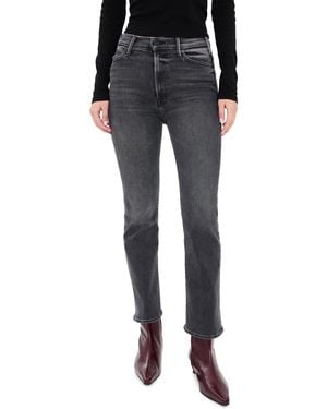 Mother The Hustler Ankle Jeans - Black