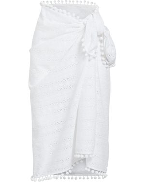 Playa Lucila Eyelet Sarong - White