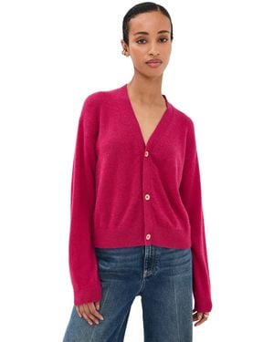 The Elder Statesman Tranquility Cashmere Cardigan - Red