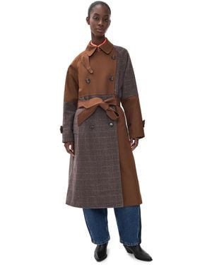 Essentiel Antwerp Kagu Patchwork Trench Coat - Multicolour
