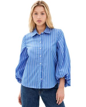 Tanya Taylor Marina Stripe Top - Blue