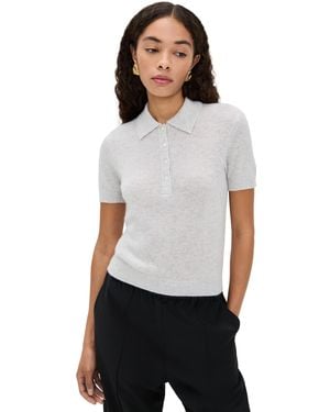 ATM Exposed Seams Cashmere Polo - White