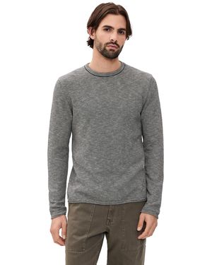 Billy Reid Tuck Stripe Crew - Grey