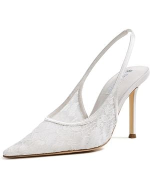 Tony Bianco Noni Lace Slingbacks - White