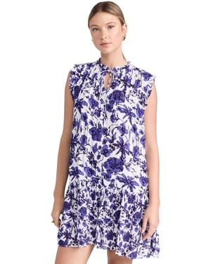 Playa Lucila Tie Neck Dress - Blue