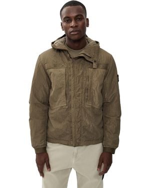 Stone Island Short Hooded Parka - Brown
