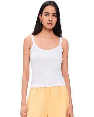 DONNI. The Baby Rib Scallop Tank - White