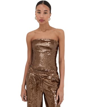 LAQUAN SMITH Corset Bodysuit - Brown