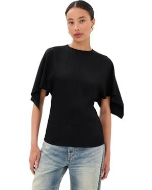 Stella McCartney Handkerchief Satin Top - Black
