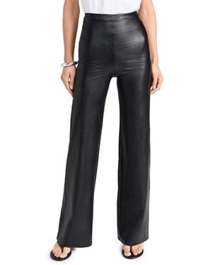 Commando Faux Leather Wide Leg Pants - Black