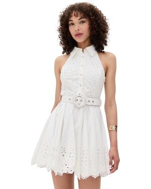 Hemant & Nandita Short Dress With Buckle Belt - White