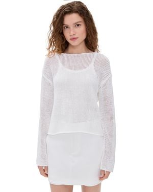 Vince Coated Cotton Pullover - White