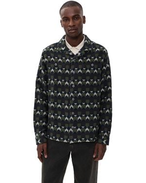 Far Afield Hiro Arrows Overshirt Jacket - Black