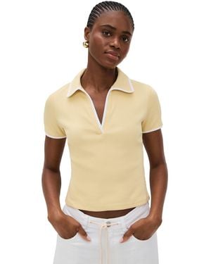 Veronica Beard Kearney Tee With Contrast Piping - Black