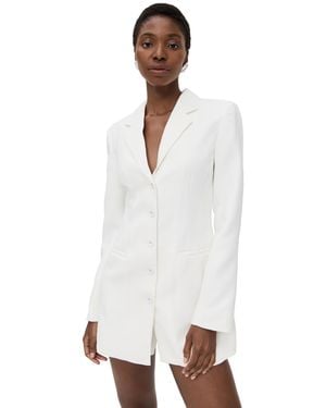 Amanda Uprichard Peralta Blazer Romper - White