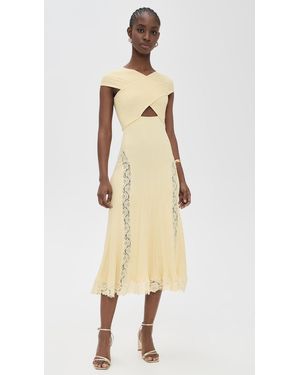 self portrait knit lace insert midi dress self-portrait knit lace insert midi dress available on Spinnaker