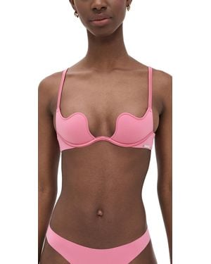 Fleur du Mal Le Stretch Micro Seduce U-Plunge Bra - Pink