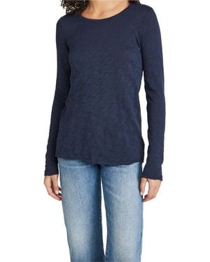 ATM Long Sleeve Destroyed Wash Tee - Blue