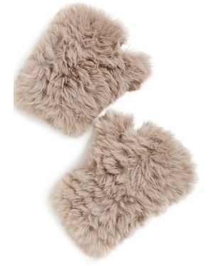 Jocelyn Faux Fur Mittens - Natural