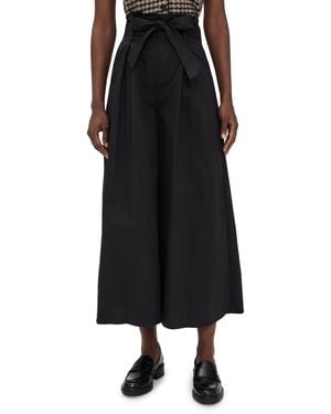 L'Agence Lowen Paperbag Crop Pants - Black