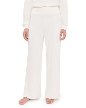 Z Supply Dawn Smocked Rib Pants - White