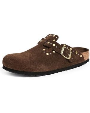 Birkenstock Boston Rivets Tonal Clogs - Brown