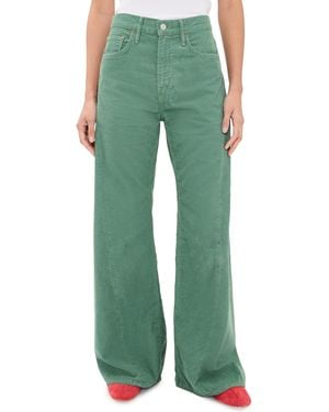 Mother The Lemon Twist Sneak Corduroy Jeans - Green
