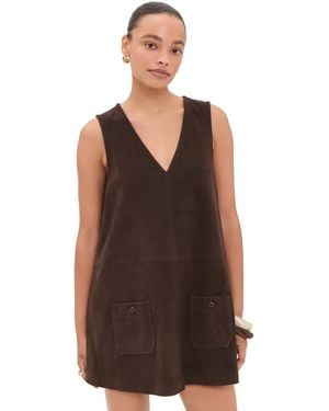 FRAME Suede Safari Tent Dress - Brown