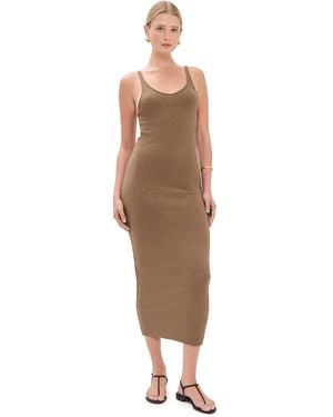 Enza Costa Military Rib Slim Tank Dress - Green