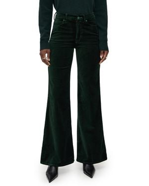 GOOD AMERICAN Velvet Good Waist Palazzo Pants - Black