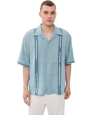 Kardo Rohit Hand Embroidered Shirt - Blue