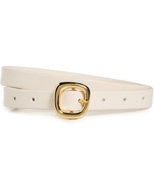 Madewell Skinny Puffy Buckle Belt - White
