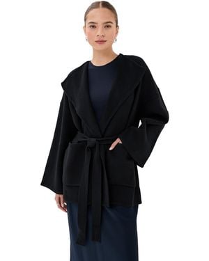 SABLYN Coline Belted Patch Pocket Cardigan - Black