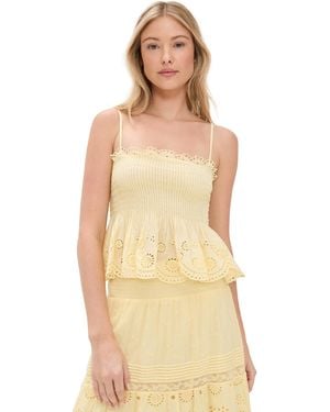 LoveShackFancy Condie Top - Orange