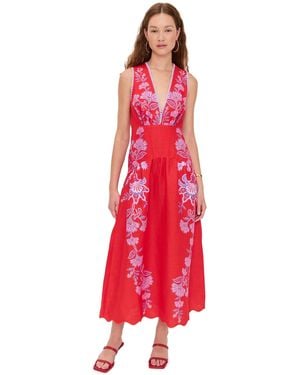 FARM Rio Midi Dres - Red